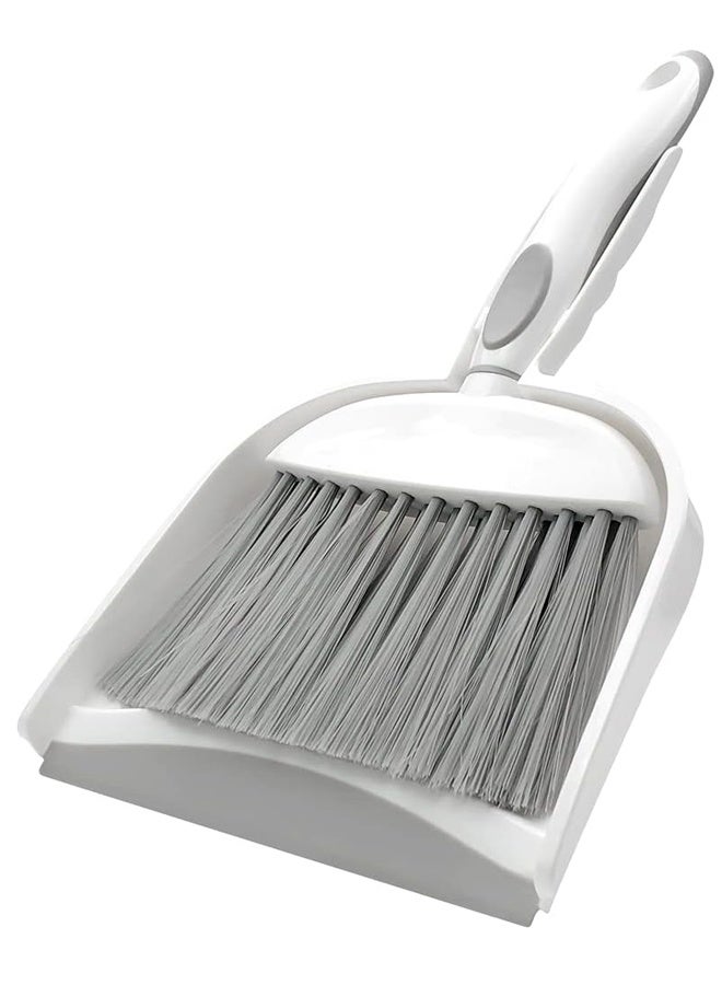 Mini Dustpan and Brush Set, Portable Cleaning Brush and Dustpan Combo ,Dust pan and Brush for Desk, Table, Home, Kitchen Necessities (Gray) 1 Set  - Image 2