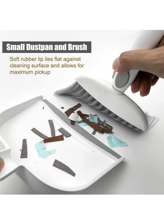 Mini Dustpan and Brush Set, Portable Cleaning Brush and Dustpan Combo ,Dust pan and Brush for Desk, Table, Home, Kitchen Necessities (Gray) 1 Set  - Image 5