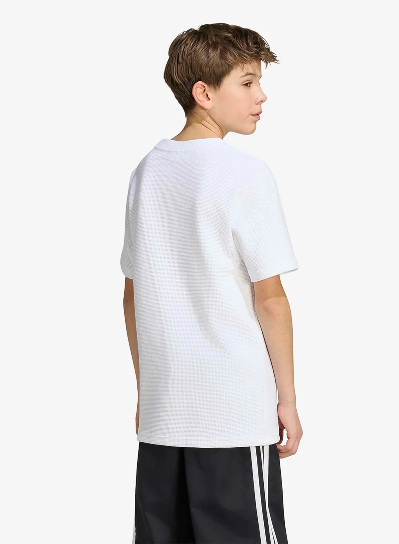 Adidas Originals WHITE Youth Regular Waffle T-Shirt  | Best Price UAE