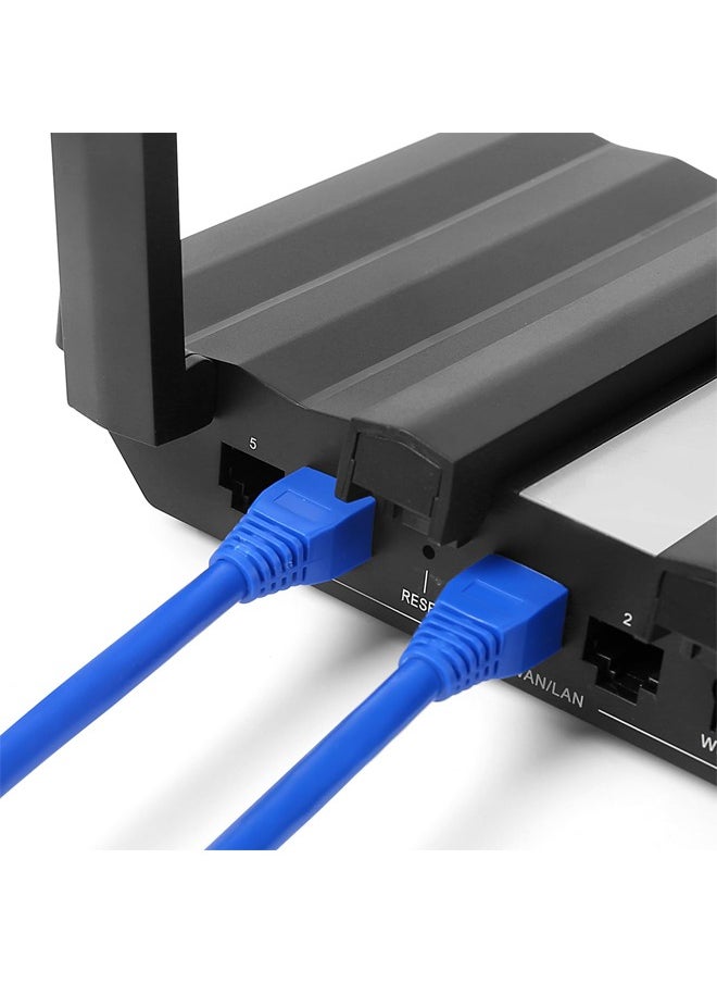 Taimi - RJ45 Cable Connector Boots Soft Plastic Ethernet Strain Relief Boots CAT5 CAT5E CAT6 CAT6E 100PCS - Blue - Image 1