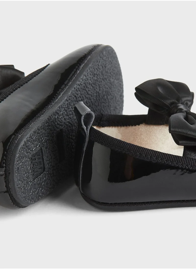 H&M Infant Slip On Ballerinas With Bow Detail