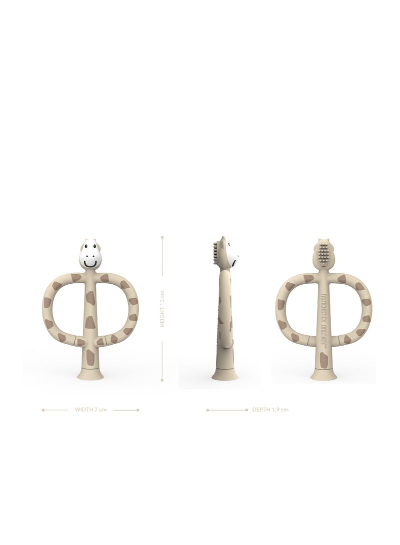 MATCHSTICK MONKEY Training Toothbrush With Stopper Lion and Giraffe - Image 1