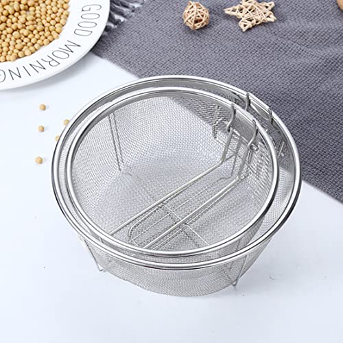 Boxweer Stainless Steel Deep Fry Basket with Detachable Handle for Frying, Serving Food - Multifunctional Fryer Basket - Round/9 Inch - Image 5