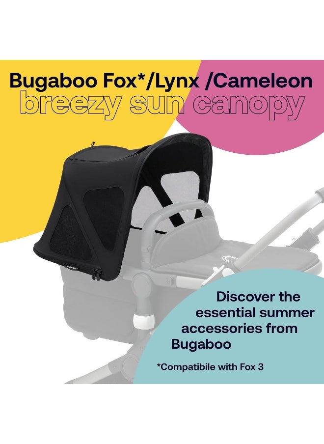 Bugaboo Bugaboo Window hood, extendable for extra coverage and optimal sun protection, compatible with Fox 3 (not compatible with Fox 5)/Cameleon3, Midnight Black  - Image 2