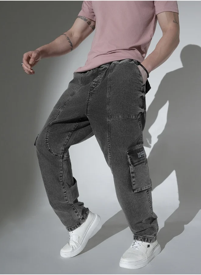 Hubberholme Grey Jeans For Men