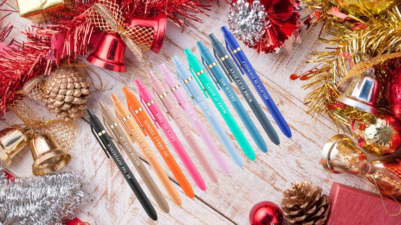 あおぞら(AOZORA) Aozora Pens Ballpoint Motivational Inspirational Gifts for Coworkers Super Smooth Writing Pens 12 Pcs Medium Point 1.0mm Cute Office School Supplies - Image 3