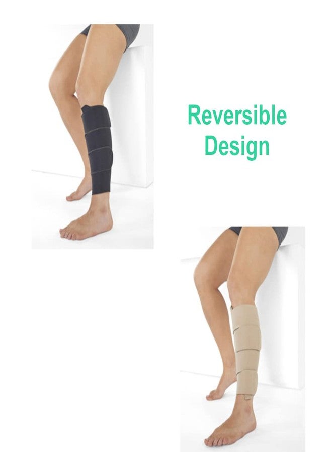 Juzo Reversible Versatile Support 30-60mmHg Calf Compression Wrap, Beige, 2XL Max Long - Image 3