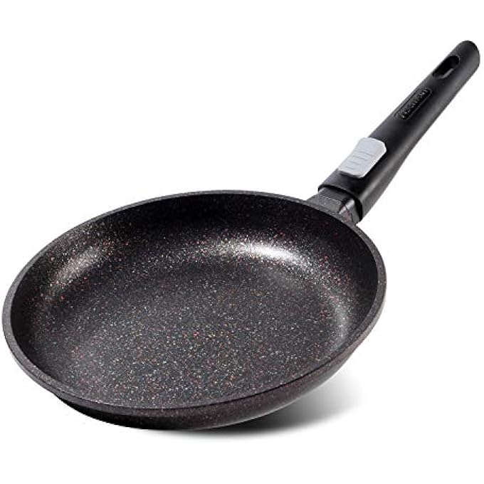 فيسمان مقلاة 28 سم بمقبض قابل للفصل، مقلاة ألومنيوم غير لاصقة بعمق 50 سم، سلسلة ريبستو، أواني طهي بالحث، مقبض باكليت مريح لطهي الأومليت والقلي السريع - Image 1