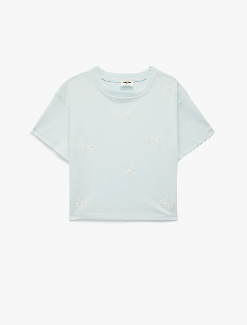 كوتون Bowtie Detail T-Shirt