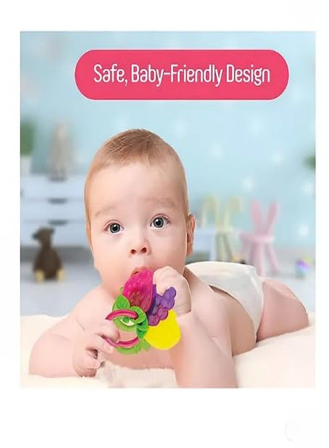 Kalra Magic® Baby Fruit Teethers – BPA-Free Silicone Easy-Grip Teething Toys for Infants | Soft Chewable Baby Teethers Pack of 2 - Image 3