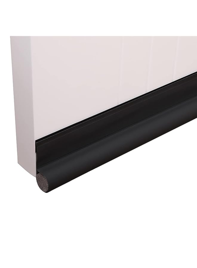 Door Draft Stopper Under Door Draft Blocker Door Seal Sound Proof Adjustable Door Sweeps Bottom Seal Strip Stopper Weather Stripping For Exterior Interior Doors 96Cm Black
