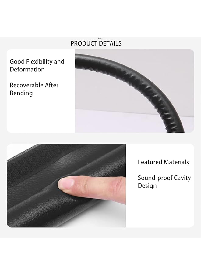 Door Draft Stopper Under Door Draft Blocker Door Seal Sound Proof Adjustable Door Sweeps Bottom Seal Strip Stopper Weather Stripping For Exterior Interior Doors 96Cm Black