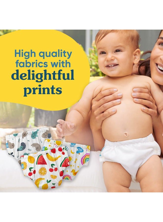 Charlie Banana Reusable Swim Diaper with Snaps, Easy On and Off, Snug Fit to Prevent Leaks, Hello Sunshine, Size M (16-28 lbs) - Image 2