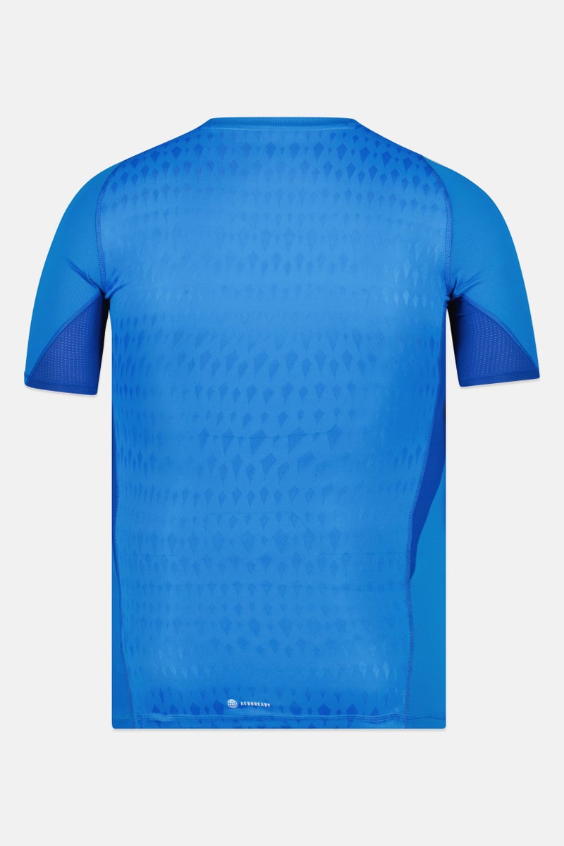 Adidas Men Tall Fit Short Sleeves Running T-Shirt, Blue - Image 3