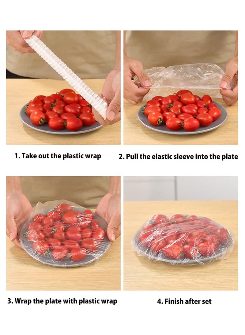 LIMOS 100-Pack Disposable Fresh-Keeping Elastic Food Lid Bags for Leftovers and Meal Preparation  - Image 2