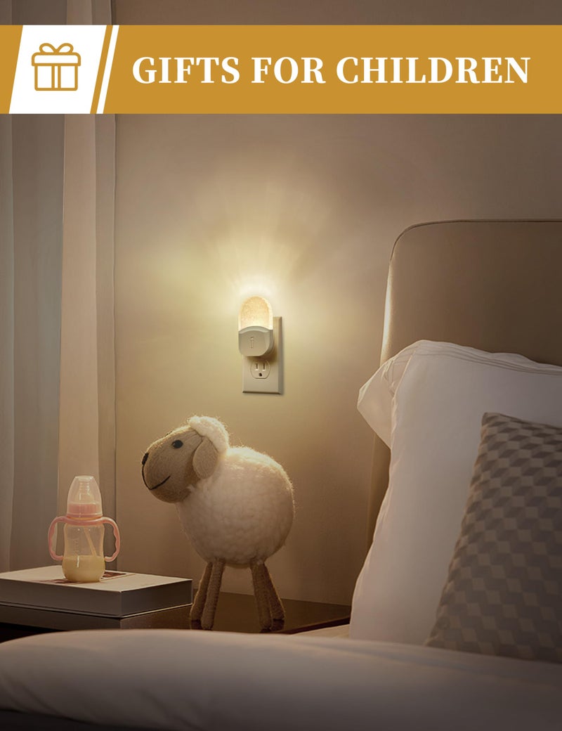 DORESshop LED Night Light, Baby Night Lights [2 Pack], Plug in Night Light with Auto Dusk to Dawn Sensor, Adjustable Brightness NightLight for Kids, Bathroom, Bedroom, Nursery Room, Soft White 3000k - Image 5