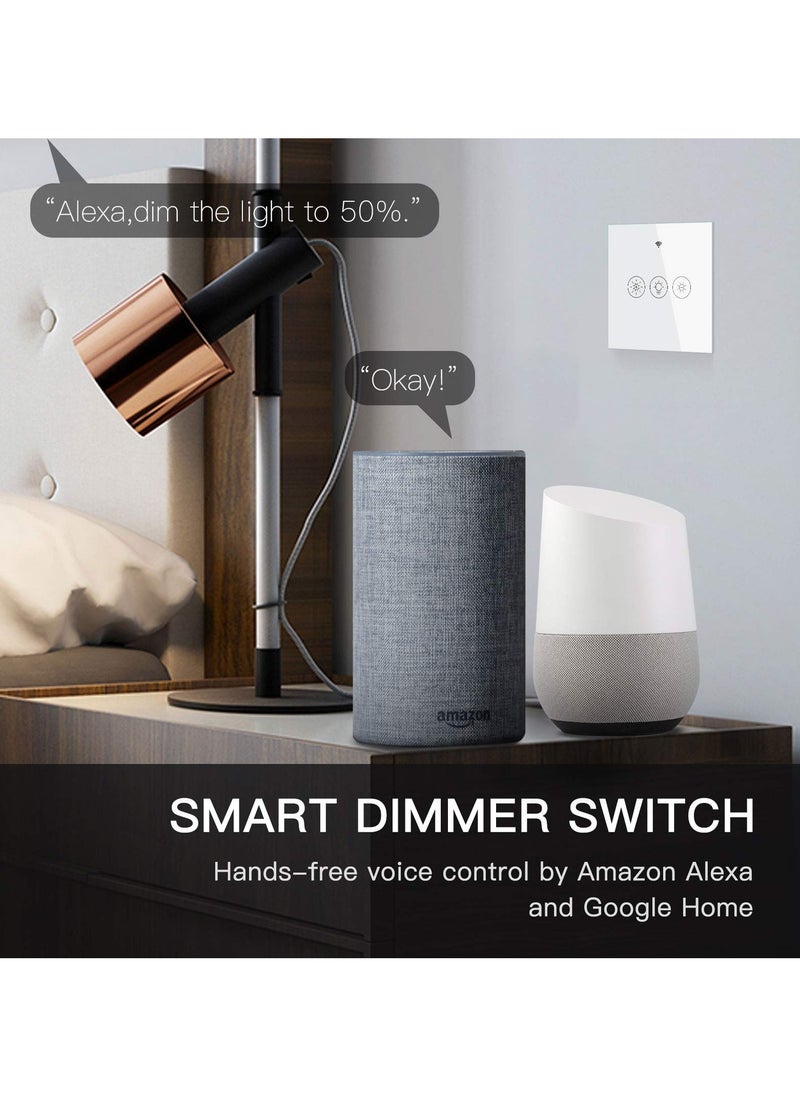 MOES - Smart Dimmer WiFi Switch Touch Glass Panel - Image 1
