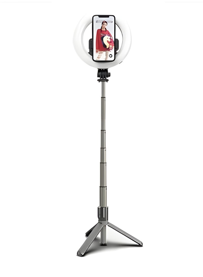 ني فو رينج لايت NeePho NP-L15 بحجم 10 بوصة مع ترايبود قابل للتمديد حتى 2.1 متر وتحكم بلوتوث وإضاءة ثلاثية الألوان - Image 1