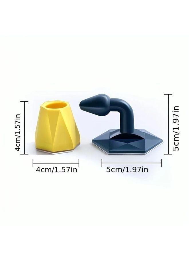 Yellow Self Adhesive Door Stopper No Drilling Quiet Closing Hexagonal Anti Collision Buffer - Image 4