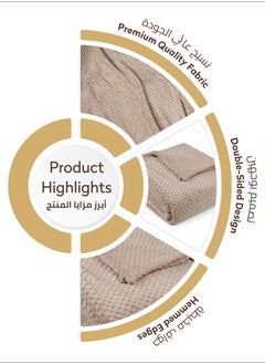 Donetella Soft Waffle Fleece Blanket Single Size(170X200 CM) No Shed,No Pilling Plush Cozy Throw 300 GSM Lightweight Blanket For Bed, Couch , Chair , Sofa And Camping,Light Grey  - Image 4