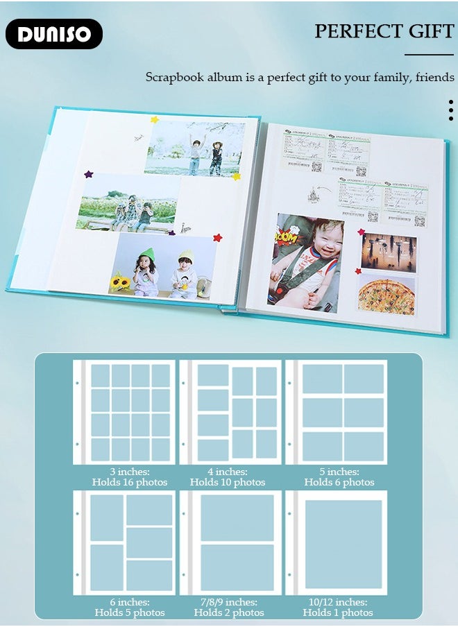 DUNISO Photo Albums, 40 Pages Large Photo Album Self Adhesive Scrapbook Album, Magnetic Self-stick Photos Hand Made DIY Albums, Memory Book Holds 3x5, 4x6, 5x7, 6x8, 8x10 Inch Photos  - Image 3