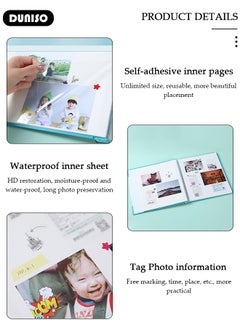 DUNISO Photo Albums, 40 Pages Large Photo Album Self Adhesive Scrapbook Album, Magnetic Self-stick Photos Hand Made DIY Albums, Memory Book Holds 3x5, 4x6, 5x7, 6x8, 8x10 Inch Photos  - Image 2