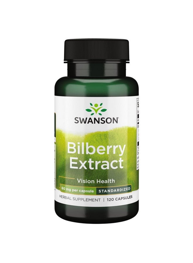 Swanson Bilberry Extract (Standardized) 60 Milligrams 120 Capsules - Image 1