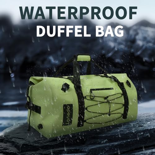 Lanedo 80L Dry Bag Large Waterproof Bag Roll-Top Heavy Duty Fishing Duffel Bag with Durable Straps & Handles for Kayaking Paddle boarding Boating Rafting Fishing Canoeing Camping (Green) - Image 3