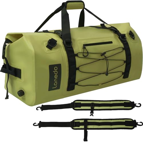 Lanedo 80L Dry Bag Large Waterproof Bag Roll-Top Heavy Duty Fishing Duffel Bag with Durable Straps & Handles for Kayaking Paddle boarding Boating Rafting Fishing Canoeing Camping (Green) - Image 1