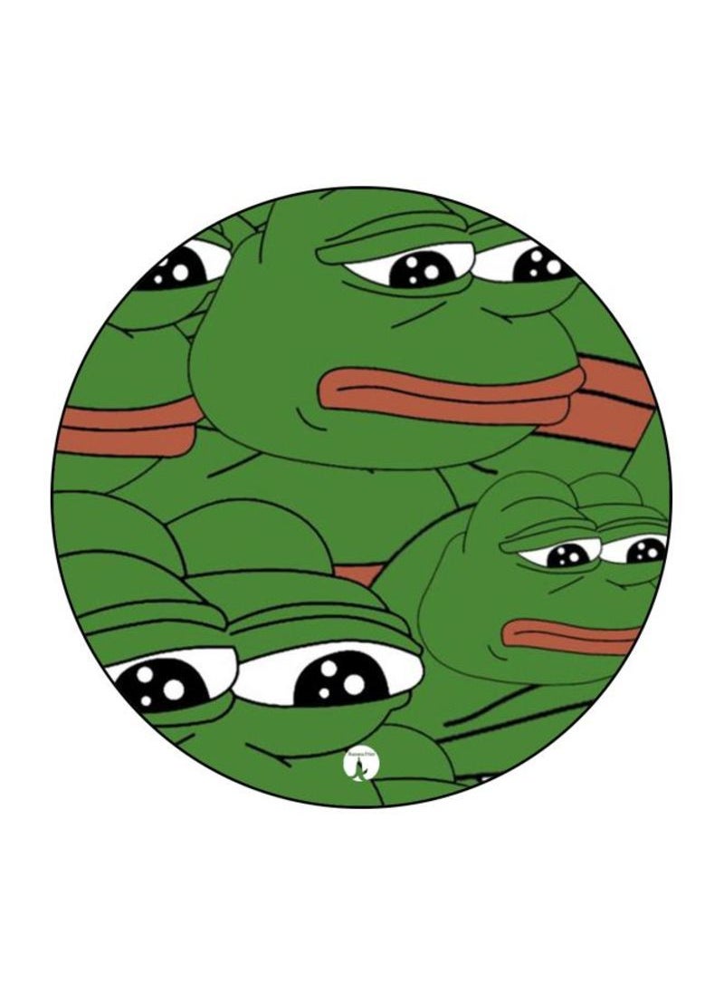 RKN - Pepe The Frog Printed Badge Green/White/Red - Image 1