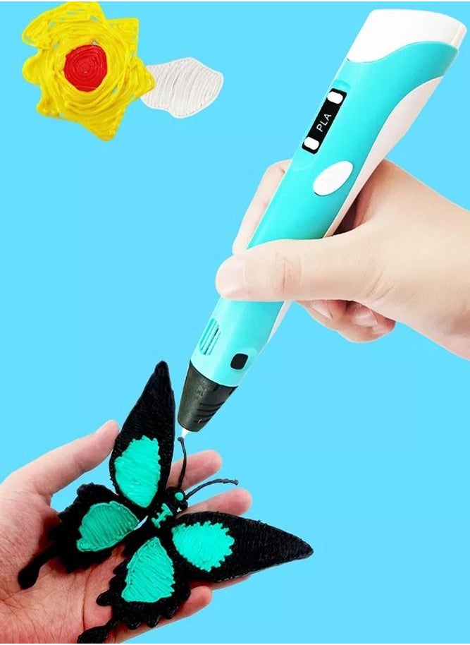 3D Drawing Pen with LCD Display – Adjustable Speed and Temperature Control for Kids and Adults | 3D Art Pen