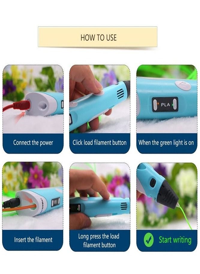 3D Drawing Pen with LCD Display – Adjustable Speed and Temperature Control for Kids and Adults | 3D Art Pen