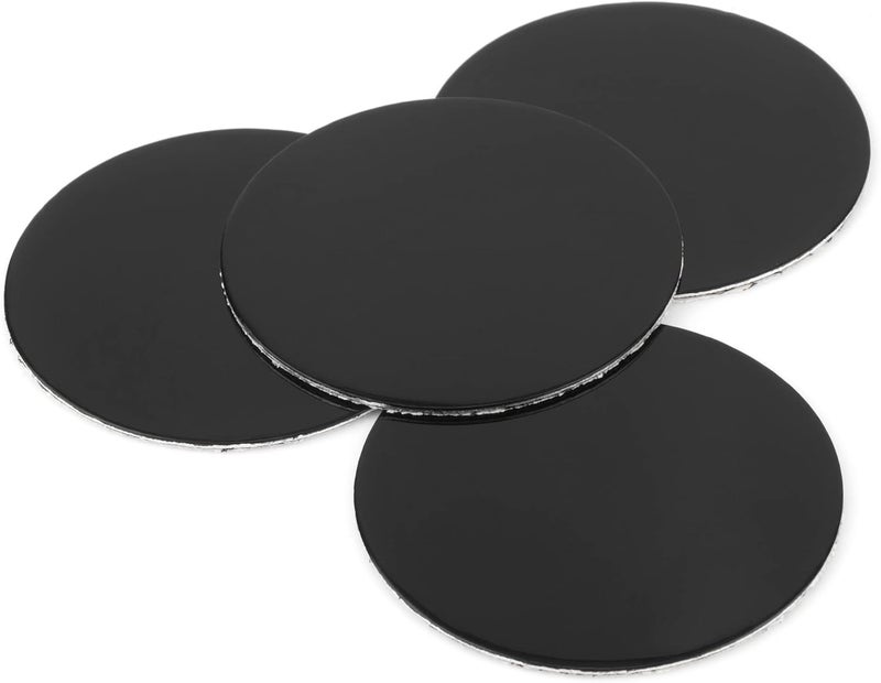 RTRHINOTUNING 4pcs 45mm/1.77in Wheel Center Caps Stickers Black Aluminum Emblems Decals - Image 4