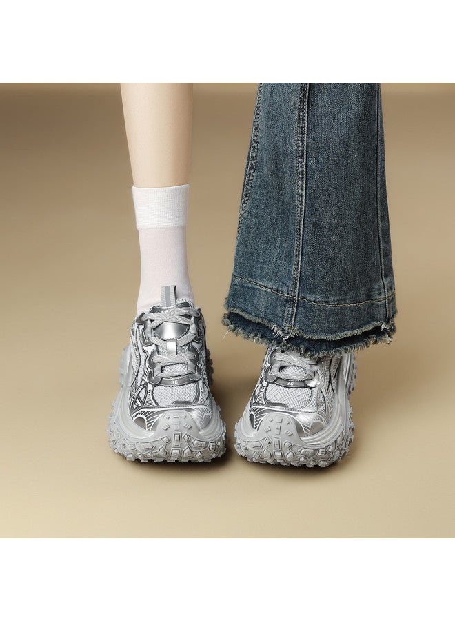 SAFIYA Instant 8cm Increase Saturday Brand 2025 Spring/autumn Breathable Sports Casual Shoes Thick-sole Dad Shoes Women's Shoes - Image 4