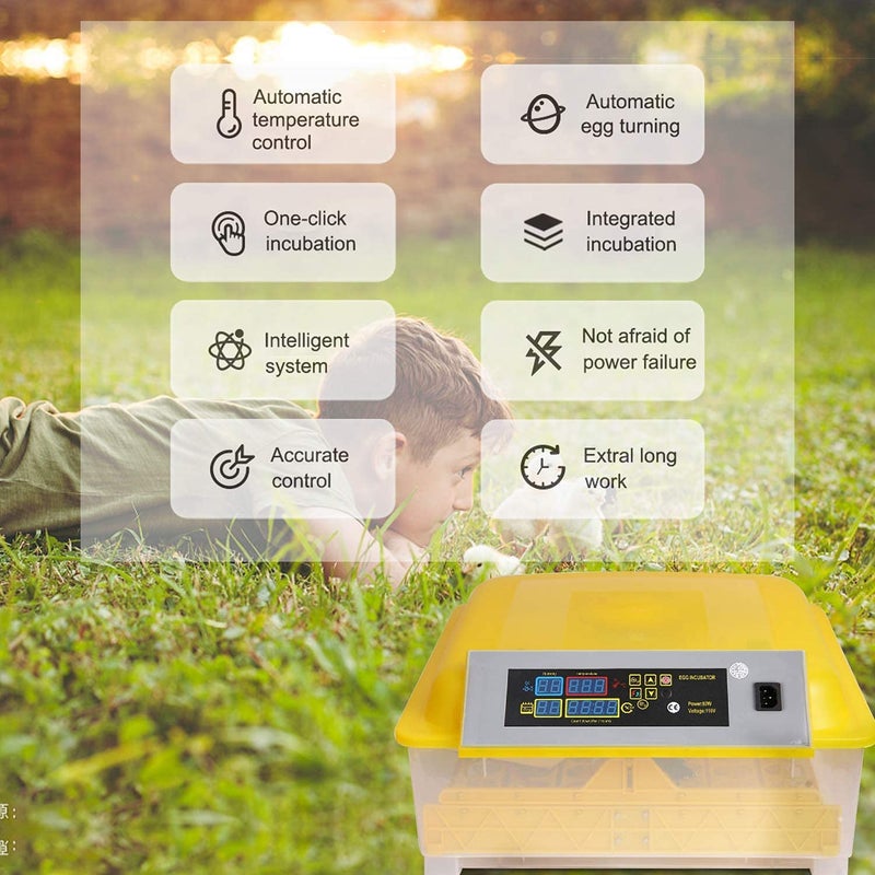 Ndeal Ndeal Ndeal Incubators Dual Power Fully Automatic 48 Egg Intelligent Digital TemperatureHumidity Control for Poultry Reptile Hatcher  - Image 4