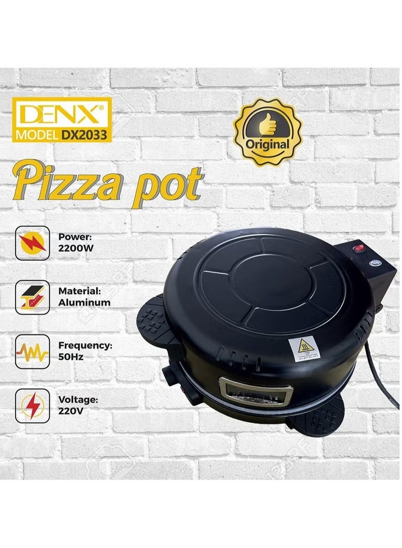 Denx Professional Electric Bread and Pizza Maker, 1 Piece, 2200 Watt, Black - Image 3