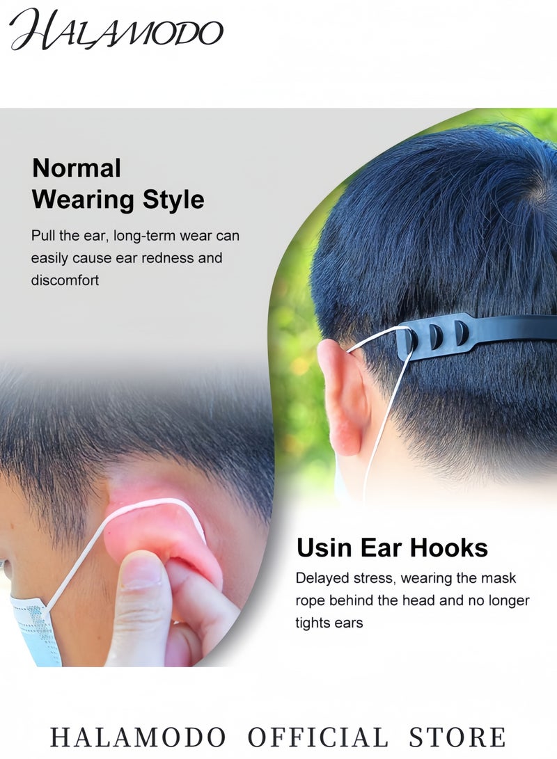 HALAMODO 10 PCS Adjustable Mask Extension Strap for Adults and Kids Comfortable Elastic Ear Saver Universal Mask Strap Extension Soft and Durable Face Mask Ear Protector Reusable and Convenient for Daily Use - Image 4