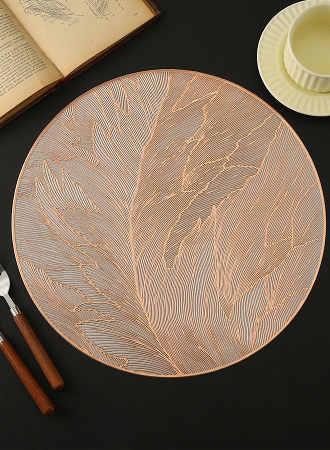 6 قطعة PVC طاولة طعام ديكور Placemats ورد الذهب الماء، مكافحة النفط، عزل الحرارة وسهل التنظيف - Image 2