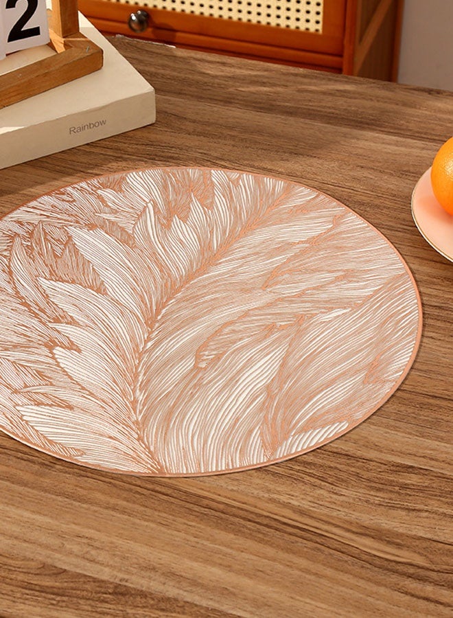 6 قطعة PVC طاولة طعام ديكور Placemats ورد الذهب الماء، مكافحة النفط، عزل الحرارة وسهل التنظيف - Image 5