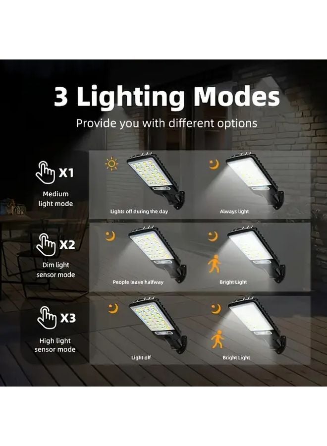 2pcs Smart Solar Light Outdoor Motion Sensor 3 Modes Remote Control For Garden Garage - Image 5