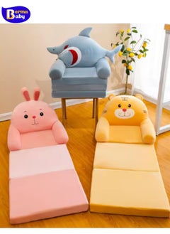 Berma Baby Three Layers of Folding Kids Sofa/Children Sofa/Lazy Sofa/Armchair Flip Open Plush Foldable Mini Sofa Softtoy Cartoon Design Baby Seat Couch (Not Cover!with Liner Filler) (Baby Shark)  - Image 5