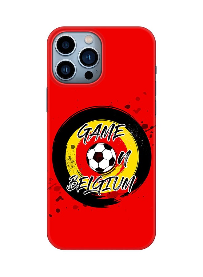 Stylizedd Case for Apple iPhone 14 Pro Max Slim Snap Classic Series Mobile Cover Hard PC Shield Matte Finish Print - Game on Belgium