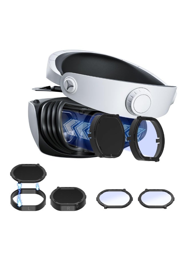 Lens Protector Cover Kit for PSVR2, Protector Accessories Compatible with Playstation VR2, Glasses Spacer Anti-Scratch Ring with Blue Light Blocking Glasses for PS VR2, Anti-Scratch & Easy to - Image 1