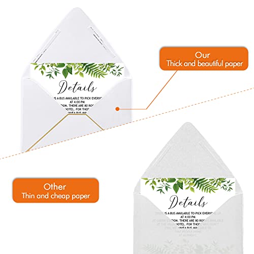 AZAZA A6 White Envelopes 4 x 6 With Gold Border,- 50 Pack, Quick Self Seal, For 4x6 Cards| Perfect for Weddings, Invitations, Photos, Graduation, Baby Shower| 250GSM Luxury paper|5.25 x 7.25 Inches (White) - Image 4