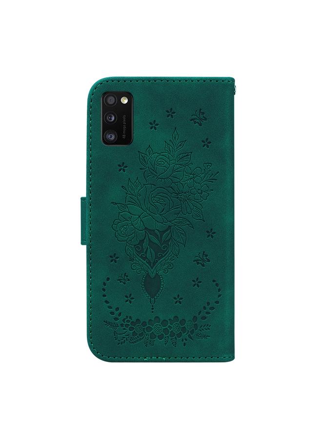 S-TOP Case For Samsung Galaxy A41 Butterfly Rose Embossed Leather Phone Case - Image 3