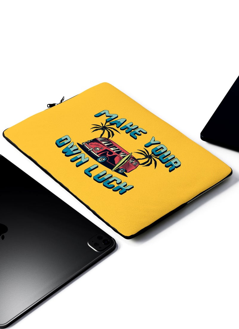 LOUD UNIVERSE Laptop Sleeve 13 inch Retro Pixel Art Make your Own Luck Surf Van Tablet Sleeve - Image 2