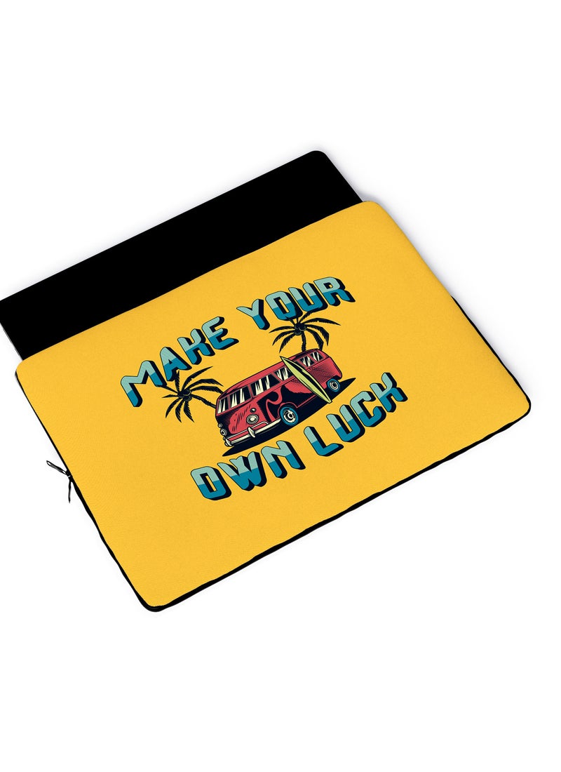 LOUD UNIVERSE Laptop Sleeve 13 inch Retro Pixel Art Make your Own Luck Surf Van Tablet Sleeve - Image 4