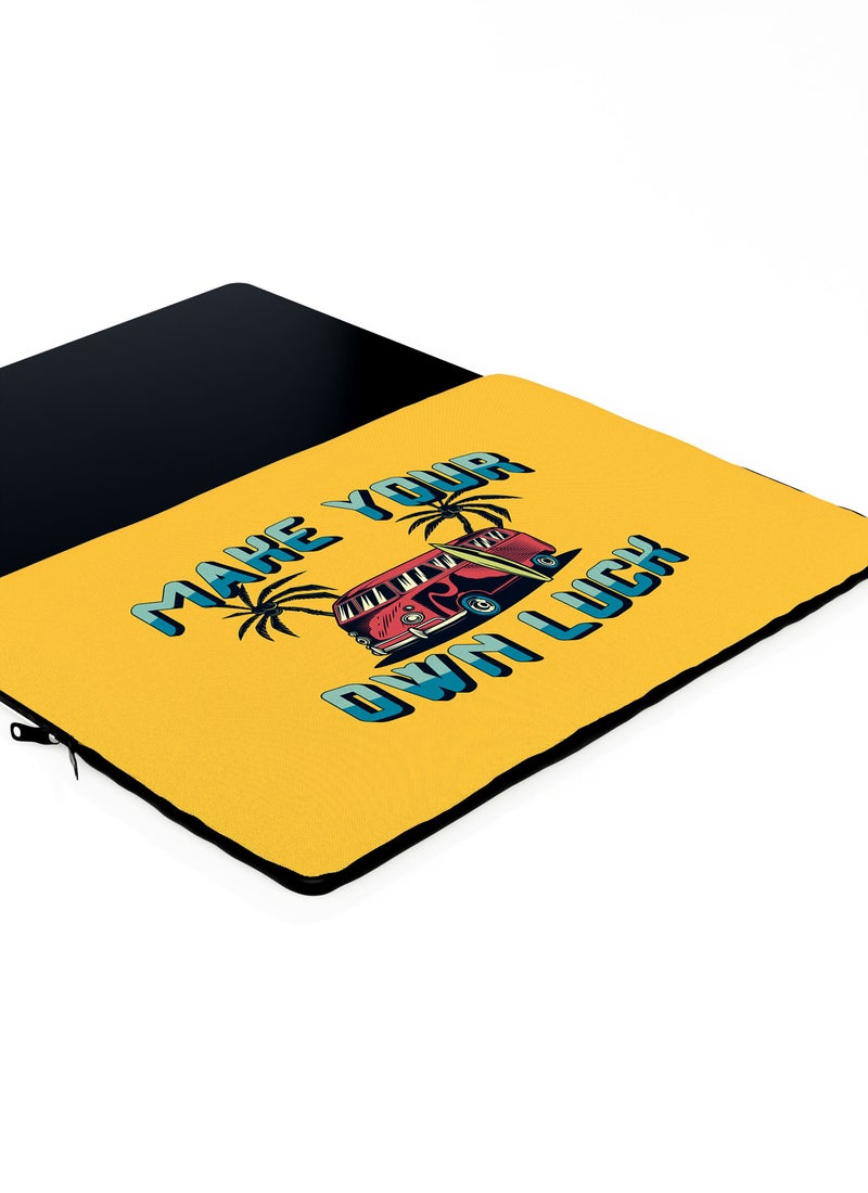 LOUD UNIVERSE Laptop Sleeve 13 inch Retro Pixel Art Make your Own Luck Surf Van Tablet Sleeve - Image 3