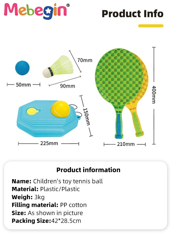 Tennis Trainer Rebound Ball with 1 String Balls 2 Racket, Solo Tennis Training Equipment for Self-Pracitce, Portable Tennis Training Tool, Tennis Rebounder Kit,Suitable for Beginners Sport Exercise