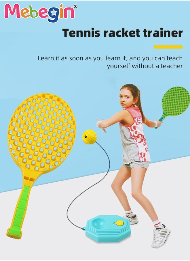 MEBEGIN Tennis Trainer Rebound Ball with 1 String Balls 2 Racket, Solo Tennis Training Equipment for Self-Pracitce, Portable Tennis Training Tool, Tennis Rebounder Kit,Suitable for Beginners Sport Exercise  - Image 1